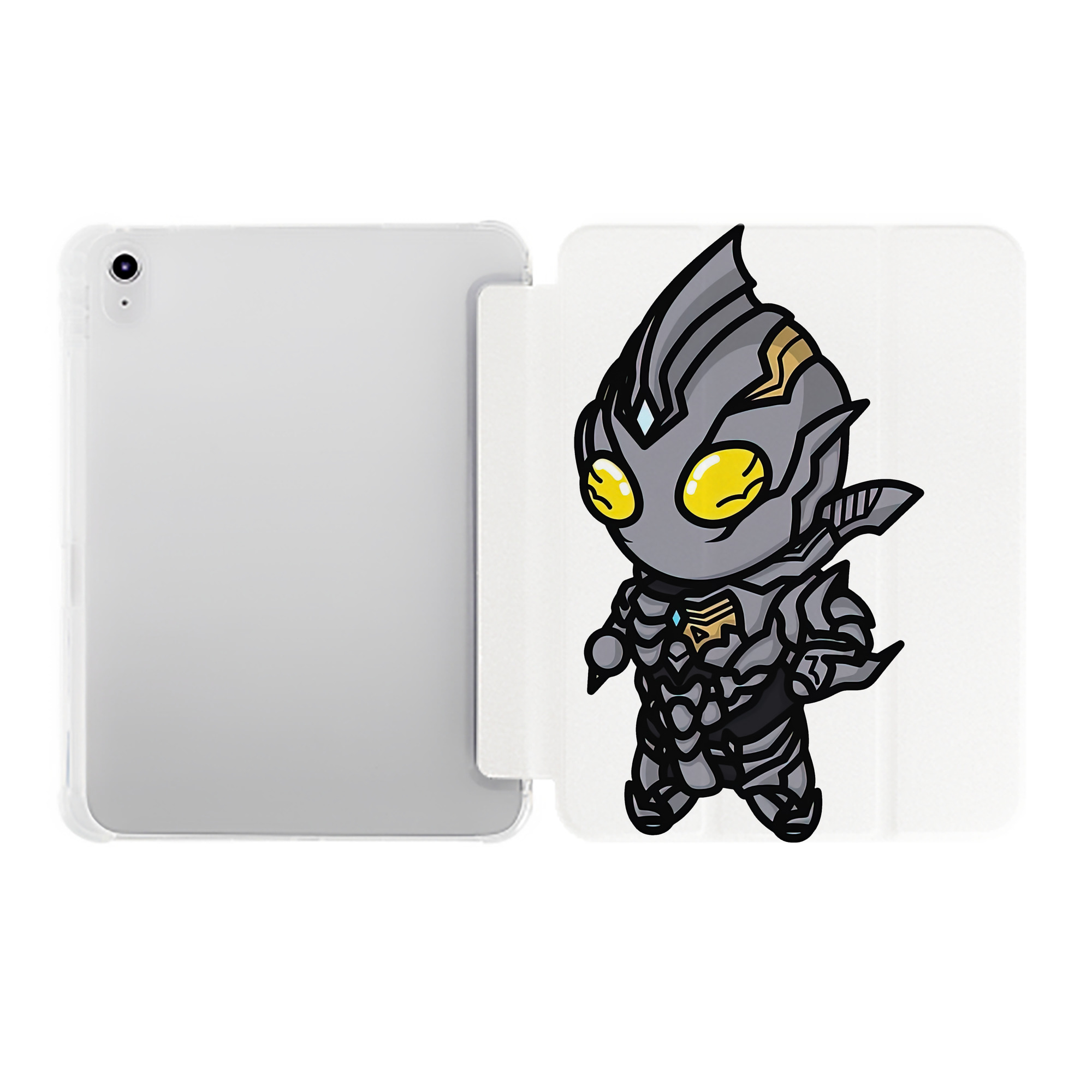 （画像用） ウルトラマン Ultraman IPad ケース ペン収納付き 三つ折りスタンド PUレザー×シリコン 対応機種9.5/10.5/10.9インチ